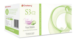 Cranberry S3 C2 Earloop Face Masks with Cucumber Extract & Scent, 400 masks/case (CR-S3070B/L/P, Blue, Lavender, or Pink)
