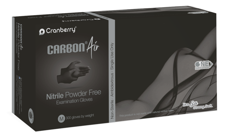Cranberry Carbon AIR Nitrile Powder Free Exam Gloves (CR-3265, CR-3266, CR-3267, CR-3268, CR-3269)