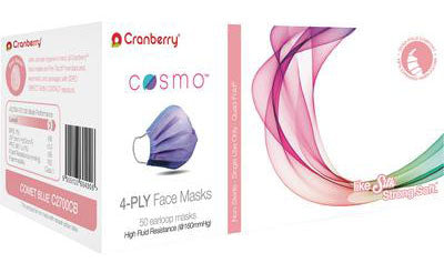 Cranberry Cosmo Face Masks ASTM Level 3 (CR-C2700CB, CR-C2700GG, CR-C2700SP)